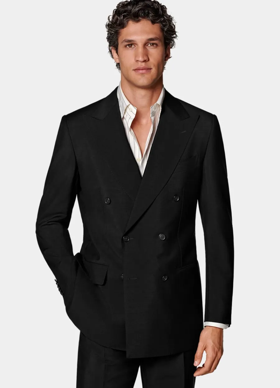 Cheap Milano Anzug schwarz Tailored Fit Moderne Anzüge