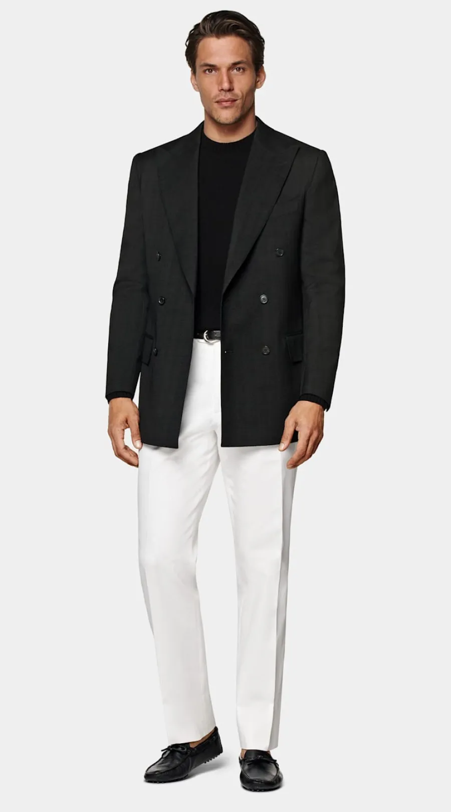 Discount Milano Sakko schwarz Fischgrätmuster Tailored Fit Casual Chic Hochzeit | Sakkos