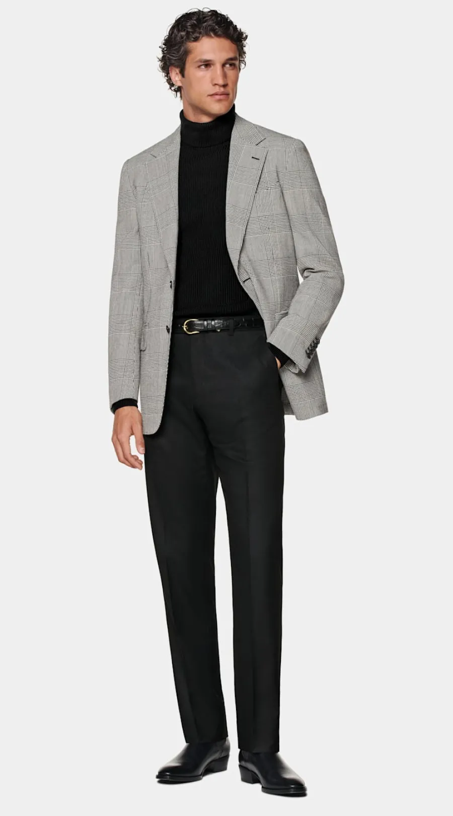 Best Sale Milano Sakko Tailored Fit mit schwarzem Karomuster Sakkos