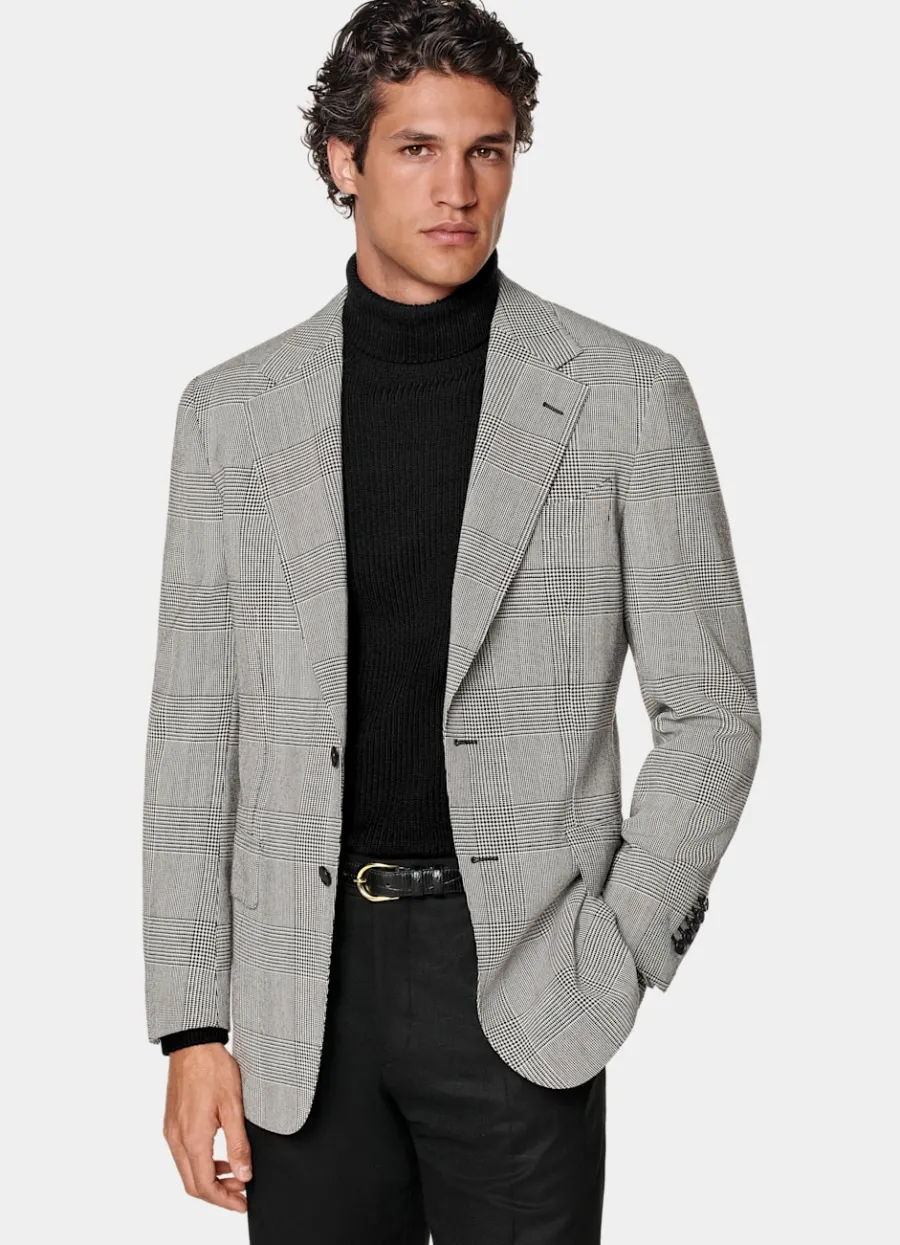 Best Sale Milano Sakko Tailored Fit mit schwarzem Karomuster Sakkos
