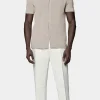 Online Polo-Cardigan helltaupe Strickhemden | Cardigans