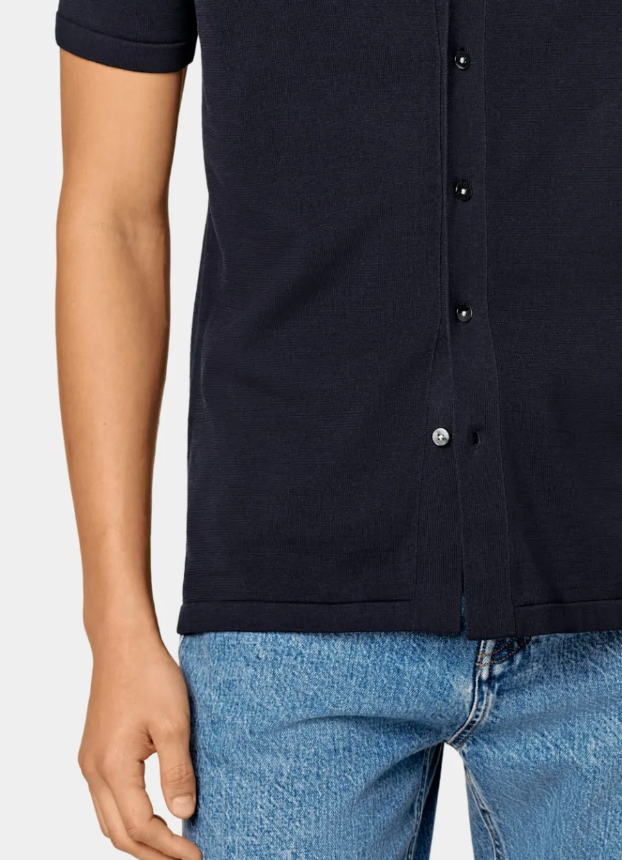 polocardigan_navy_2.webp Cheap Polo-Cardigan Strickhemden | Cardigans