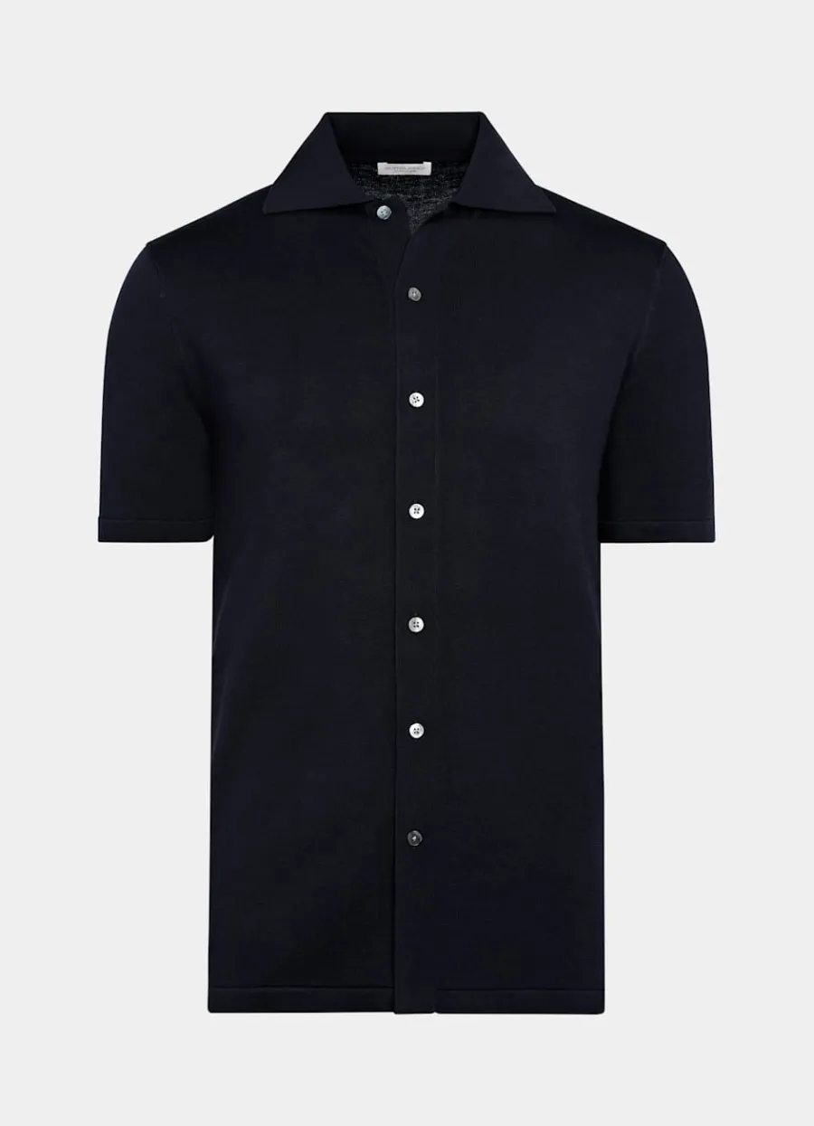 polocardigan_navy_6.webp Cheap Polo-Cardigan Strickhemden | Cardigans