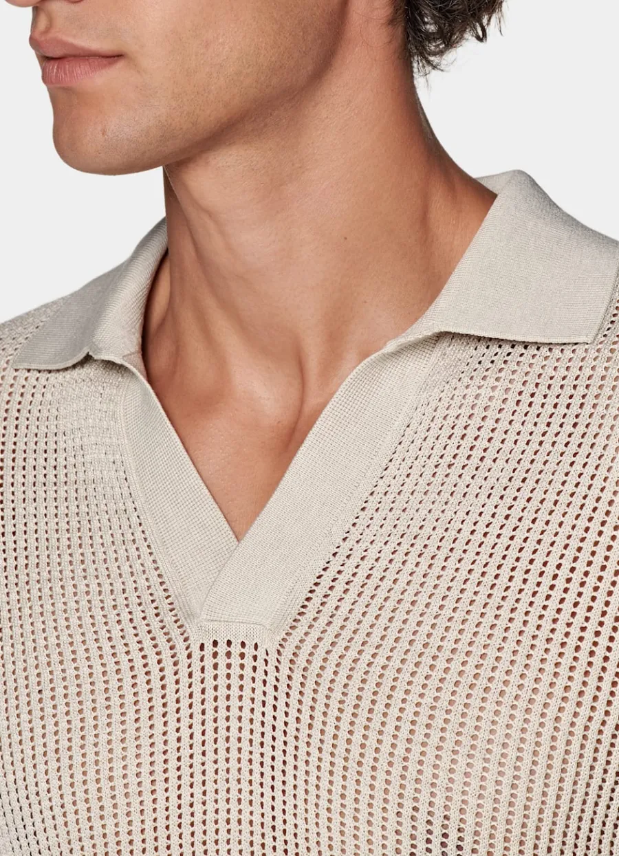 poloshirt_sand_knopffrei_crochet_2.webp Online Poloshirt knopffrei Crochet Poloshirts | Poloshirts