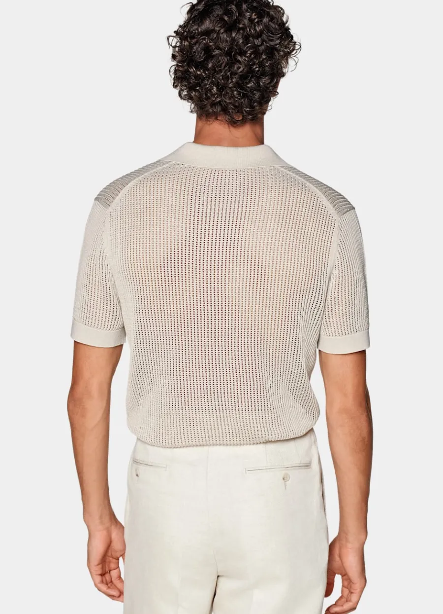 poloshirt_sand_knopffrei_crochet_4.webp Online Poloshirt knopffrei Crochet Poloshirts | Poloshirts