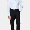 Online Popeline Hemd hellblau gestreift Tailored Fit Klassische & Businesshemden
