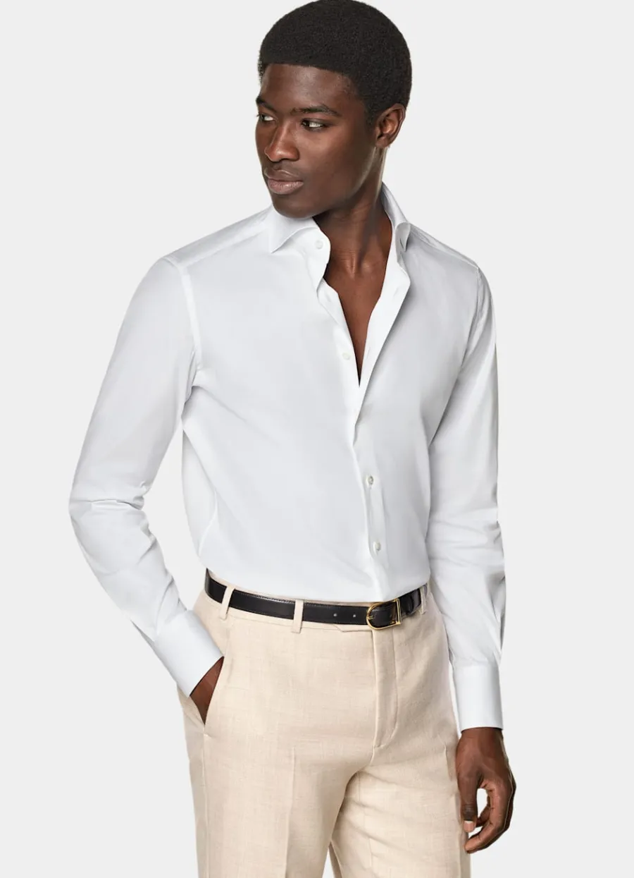 New Popeline Hemd weiß Tailored Fit Klassische & Businesshemden