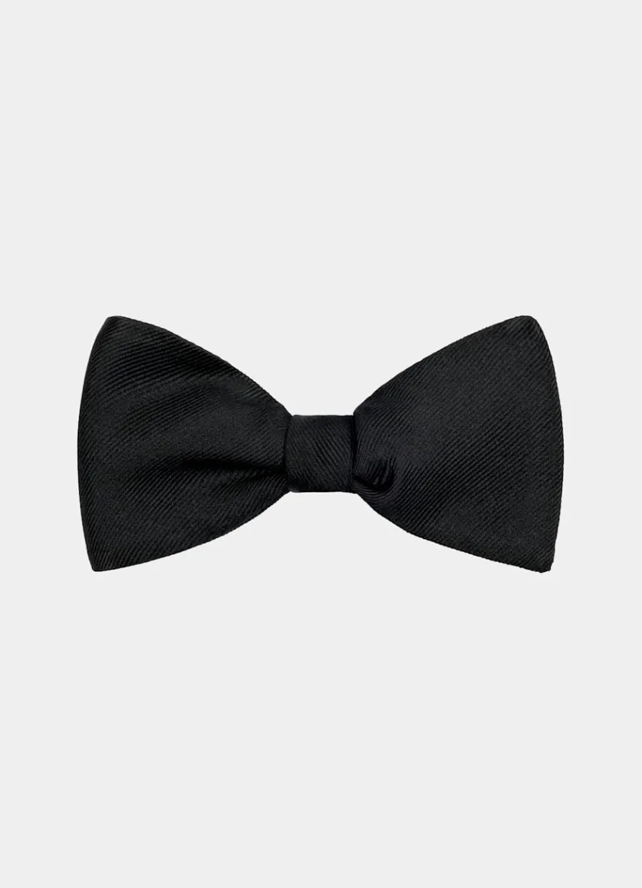 Outlet Rips-Fliege schwarz zum Selbstbinden Krawatten & Fliegen | Smoking Accessoires