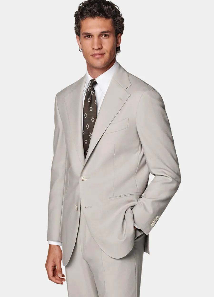 Sale Roma Anzug helltaupe Relaxed Fit Formelle Hochzeit | Hochzeitsanzüge