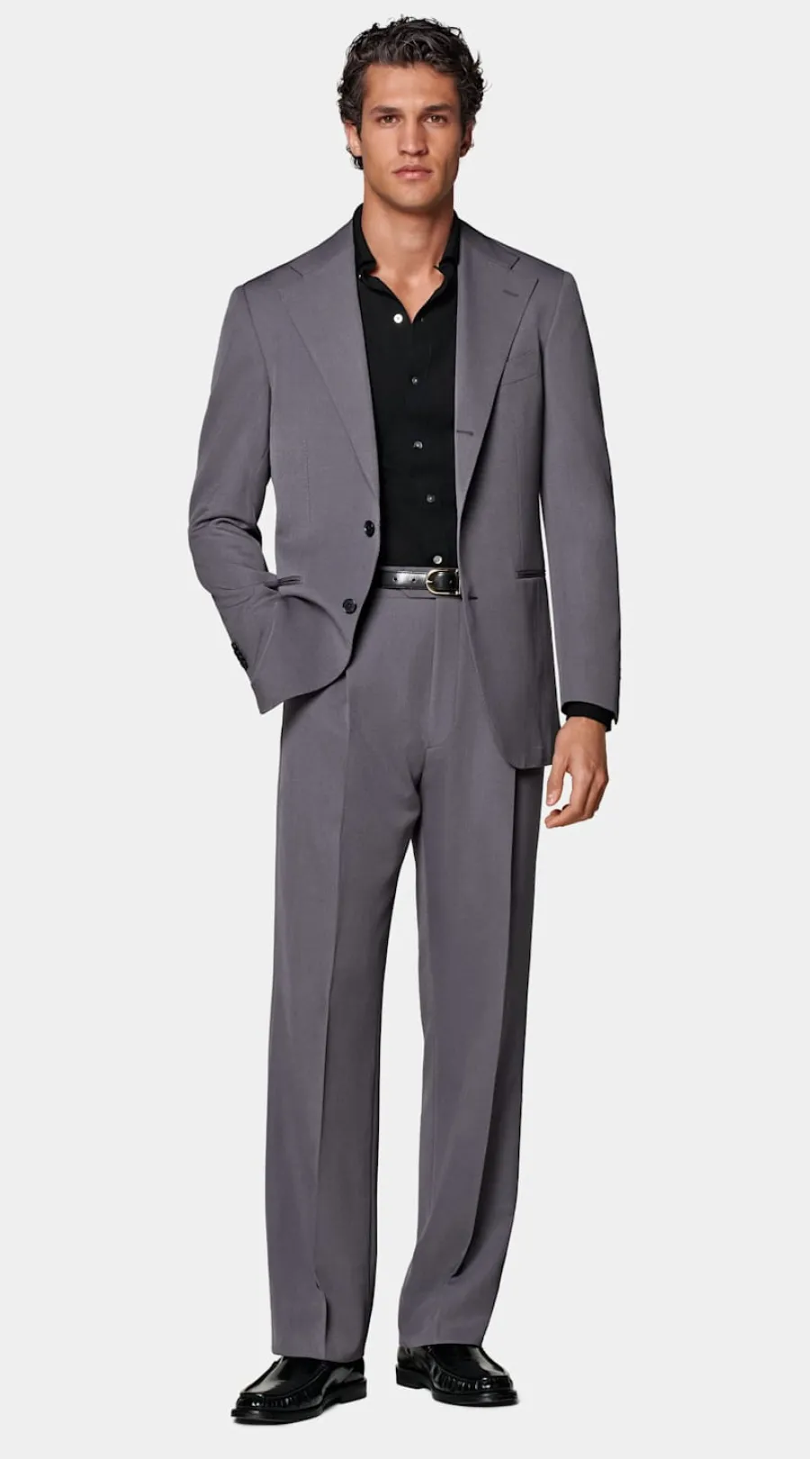 Fashion Roma Anzug mittelgrau Relaxed Fit Cocktail-Hochzeit | Moderne Anzüge