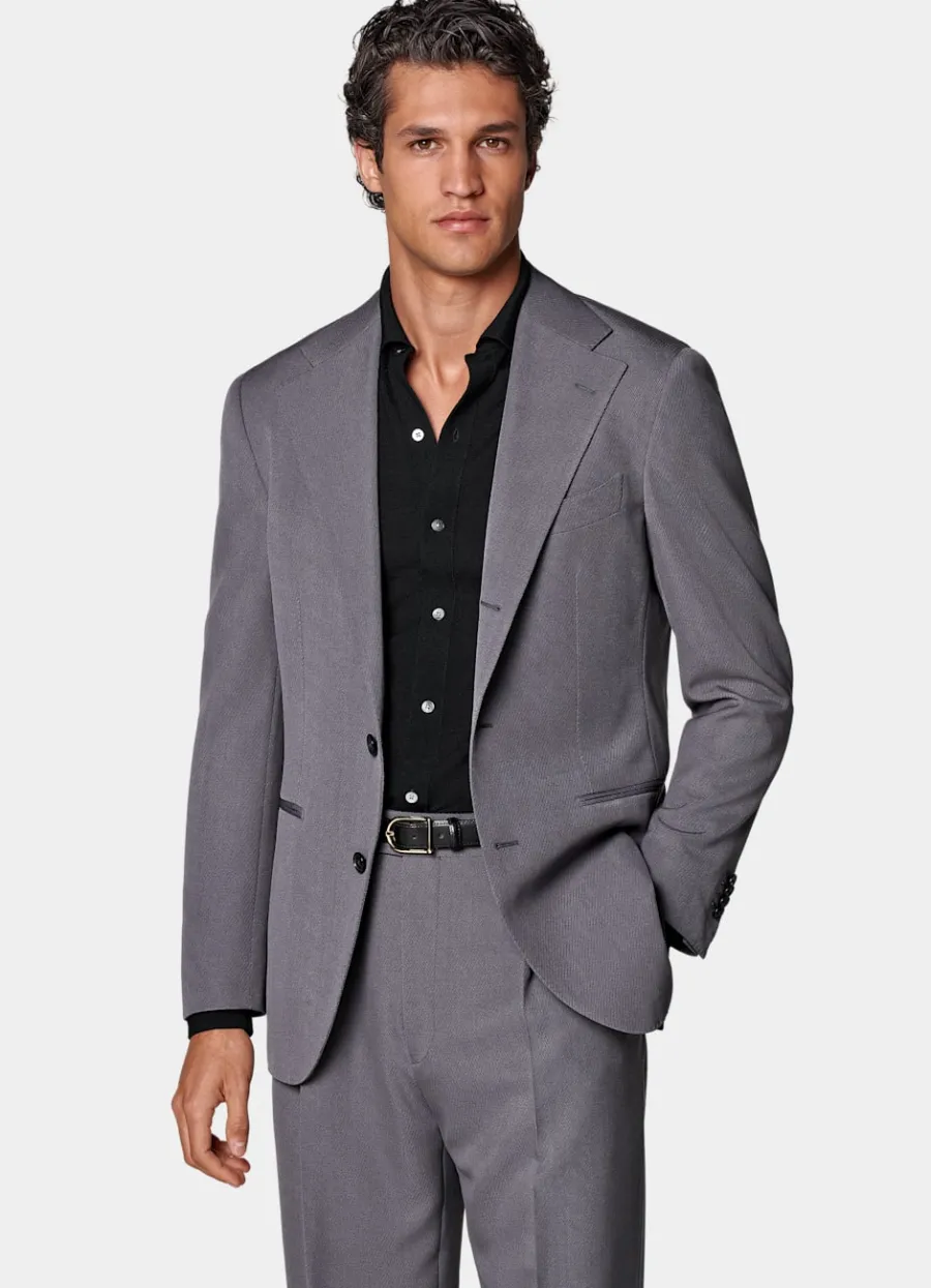 Fashion Roma Anzug mittelgrau Relaxed Fit Cocktail-Hochzeit | Moderne Anzüge