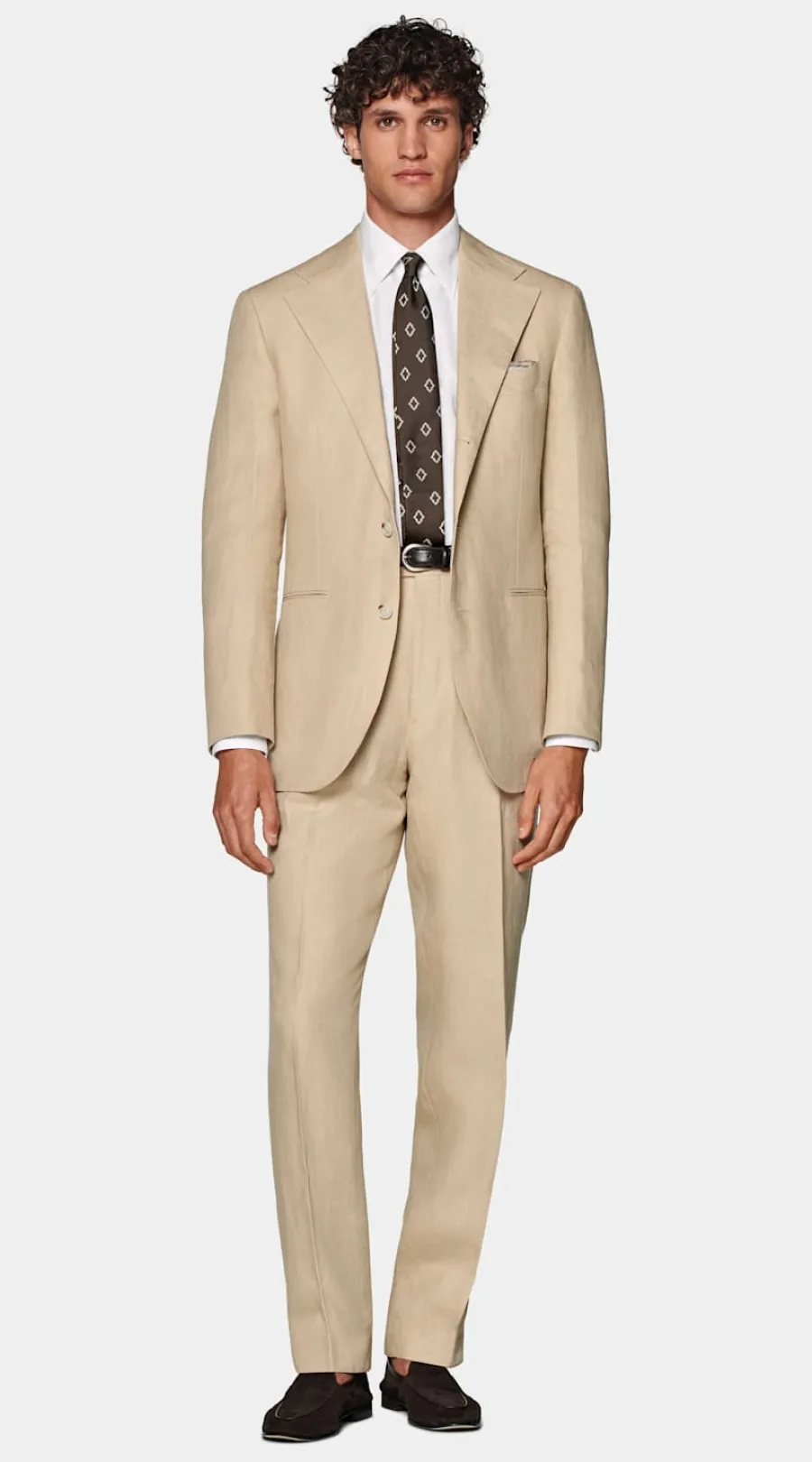 Flash Sale Roma Anzug sand Relaxed Fit Formelle Hochzeit
