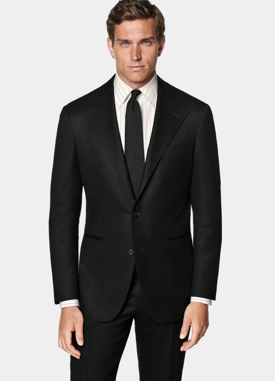 Online Roma Anzug schwarz Relaxed Fit Winterhochzeit | Hochzeitsanzüge