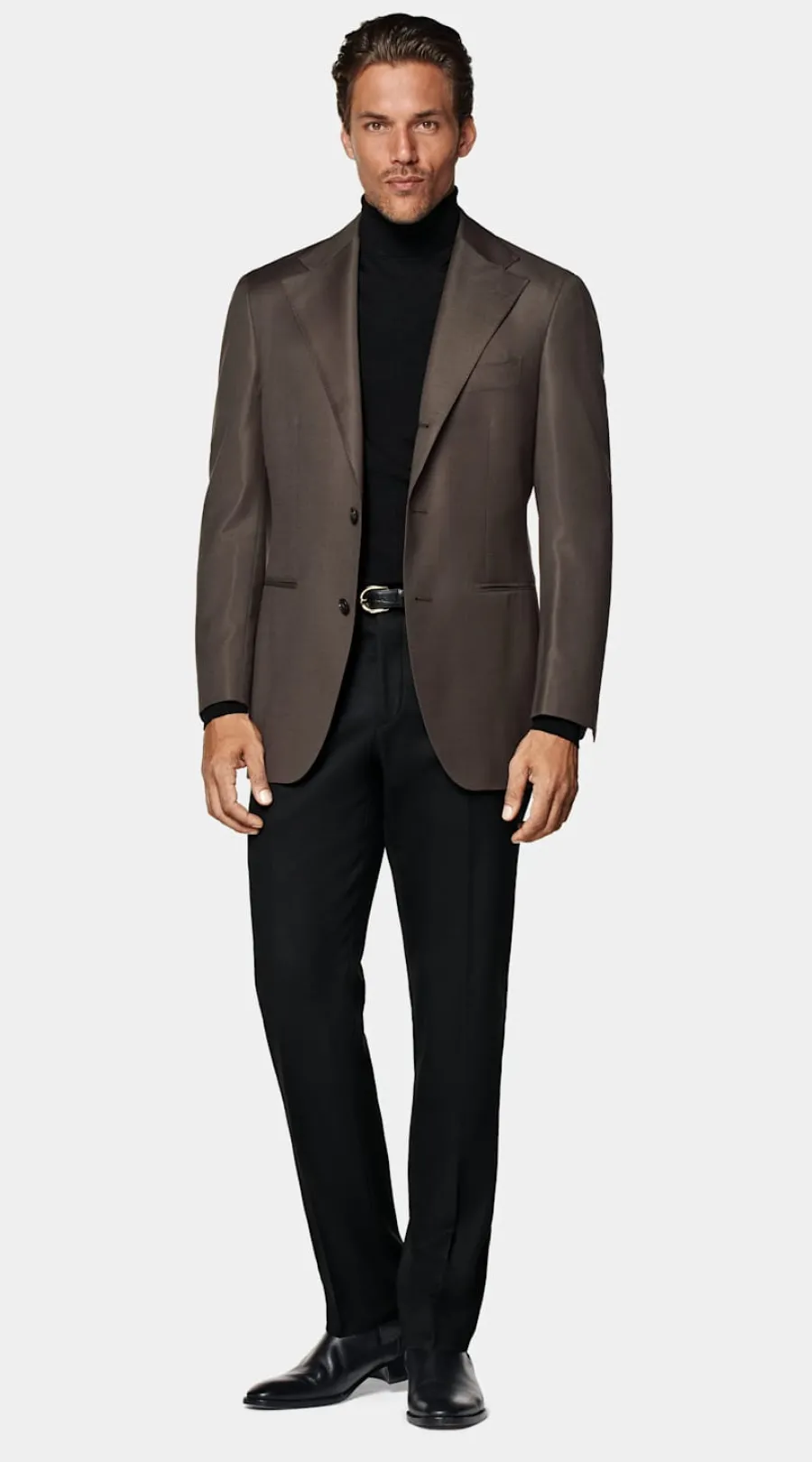 Outlet Roma Sakko dunkelbraun Relaxed Fit Sakkos