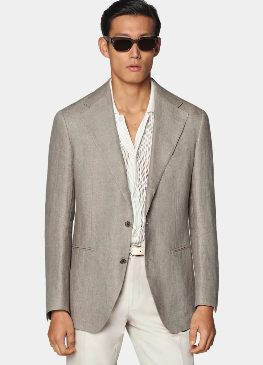 Online Roma Sakko hellbraun Relaxed Fit Hochzeit Am Strand | Sakkos