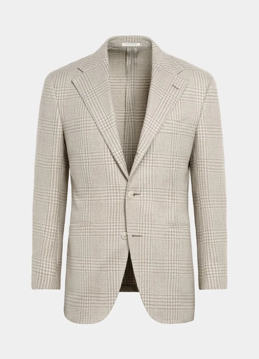 roma_sakko_sand_kariert_relaxed_fit_6.webp Best Sale Roma Sakko kariert Relaxed Fit Casual Chic Hochzeit | Sakkos