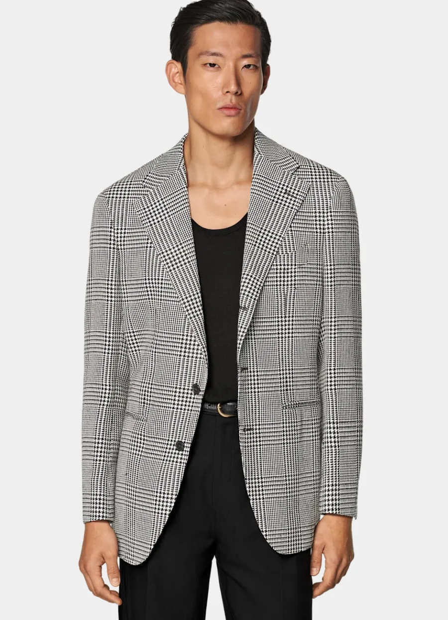 Flash Sale Roma Sakko schwarz kariert Relaxed Fit Sakkos
