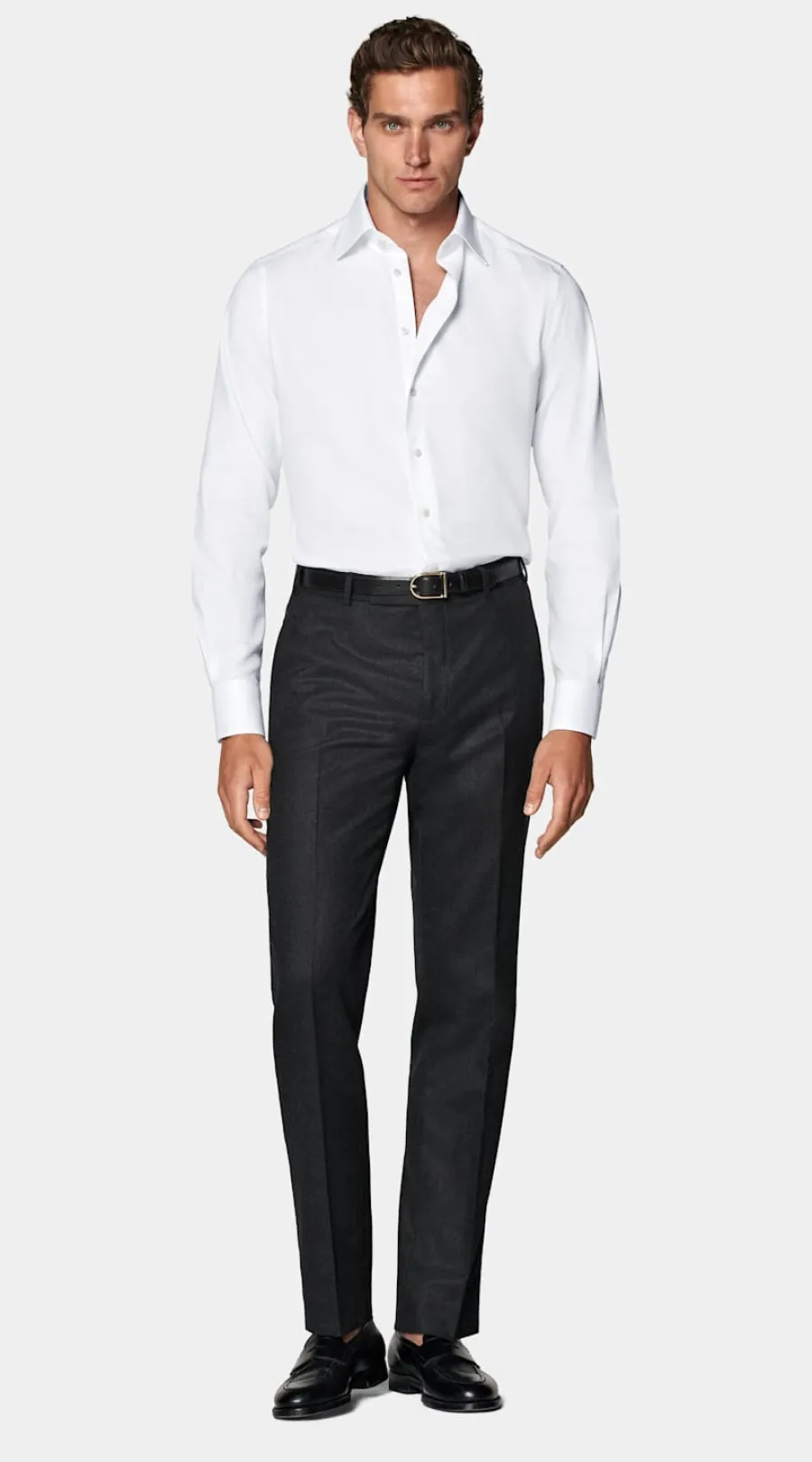 Cheap Royal Oxford Hemd weiß in Slim Fit Traveller Hemden | Klassische & Businesshemden