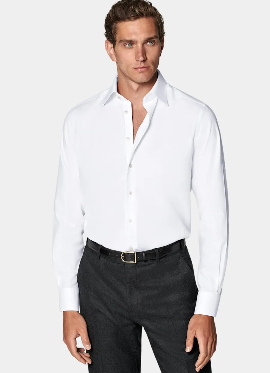 Cheap Royal Oxford Hemd weiß in Slim Fit Traveller Hemden | Klassische & Businesshemden