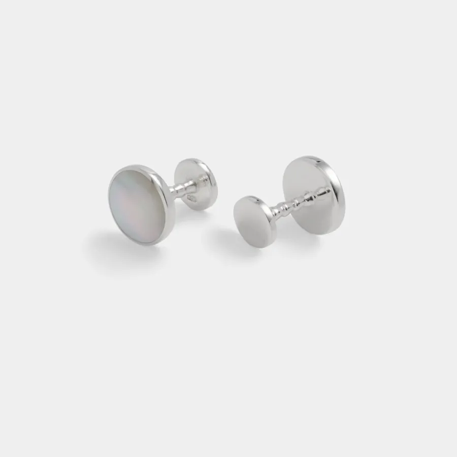 Discount Runde Manschettenknöpfe Silber Manschettenknöpfe | Smoking Accessoires