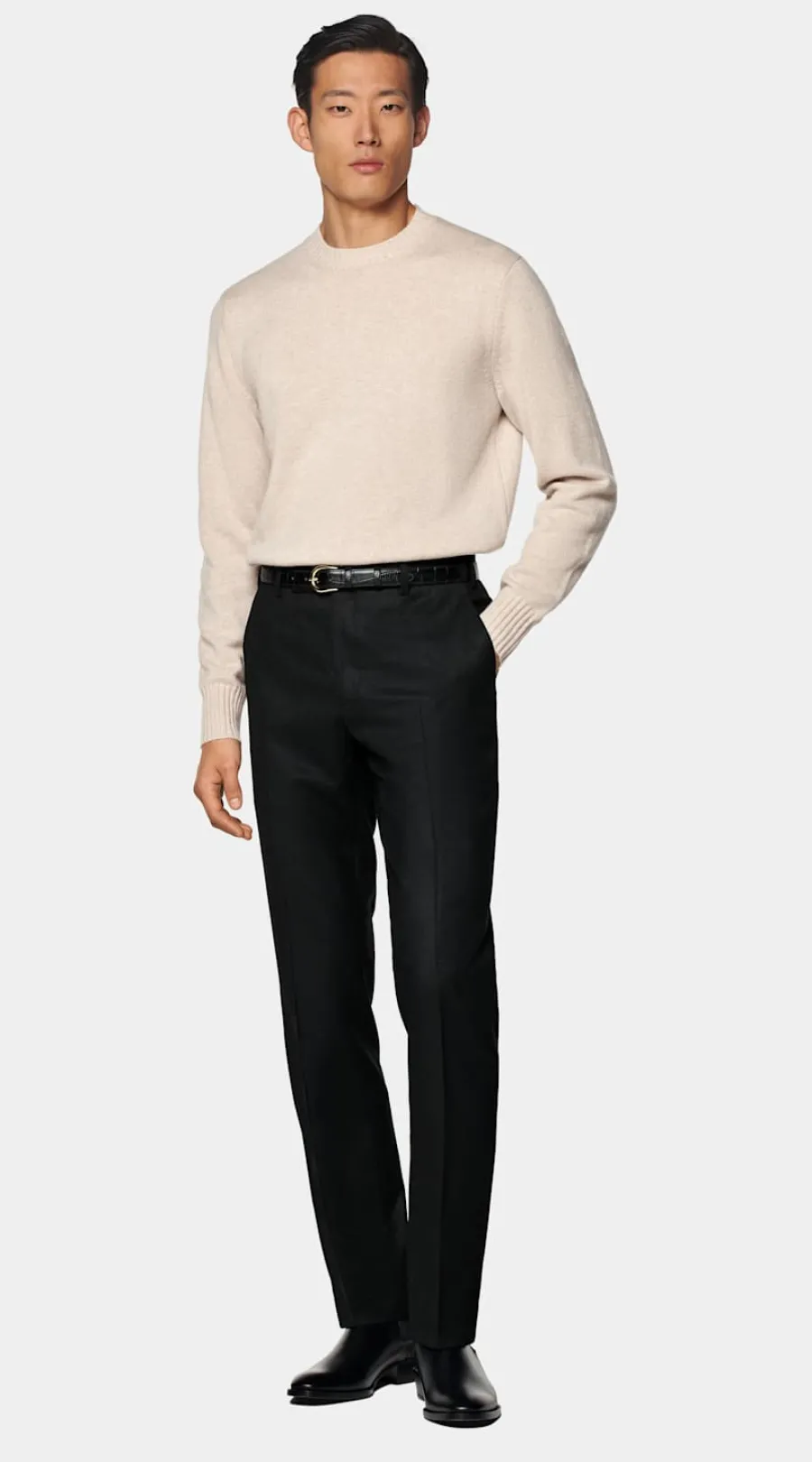 Cheap Rundhalspullover Pullover Mit Rundhalskragen & V-Ausschnitt