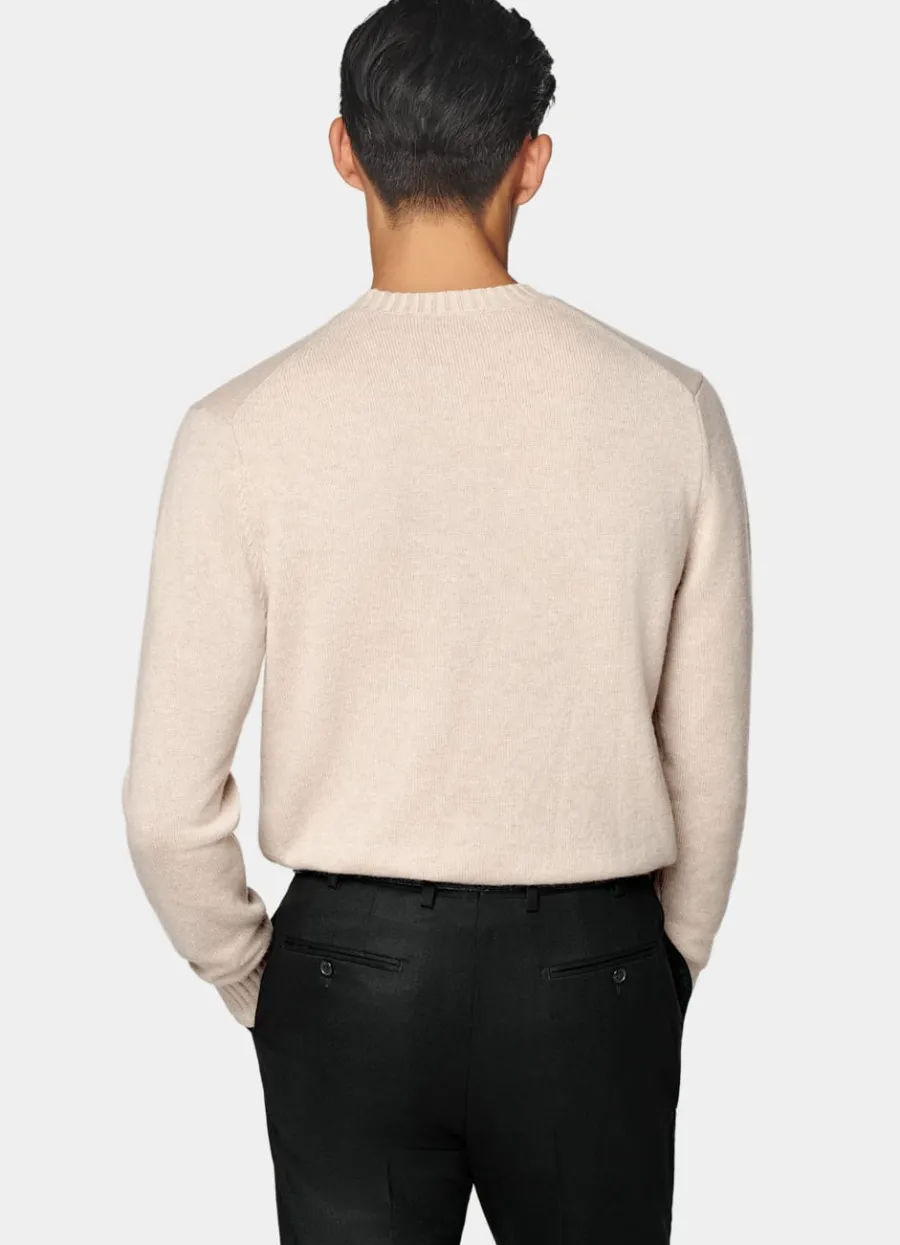 rundhalspullover_sand_4.webp Cheap Rundhalspullover Pullover Mit Rundhalskragen & V-Ausschnitt