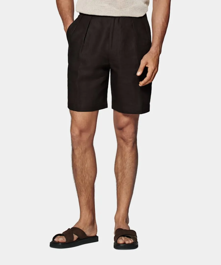 Discount Shorts dunkelbraun Straight Leg Hosen