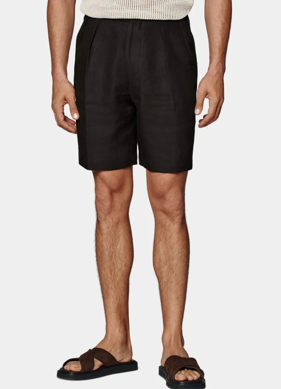 Discount Shorts dunkelbraun Straight Leg Hosen