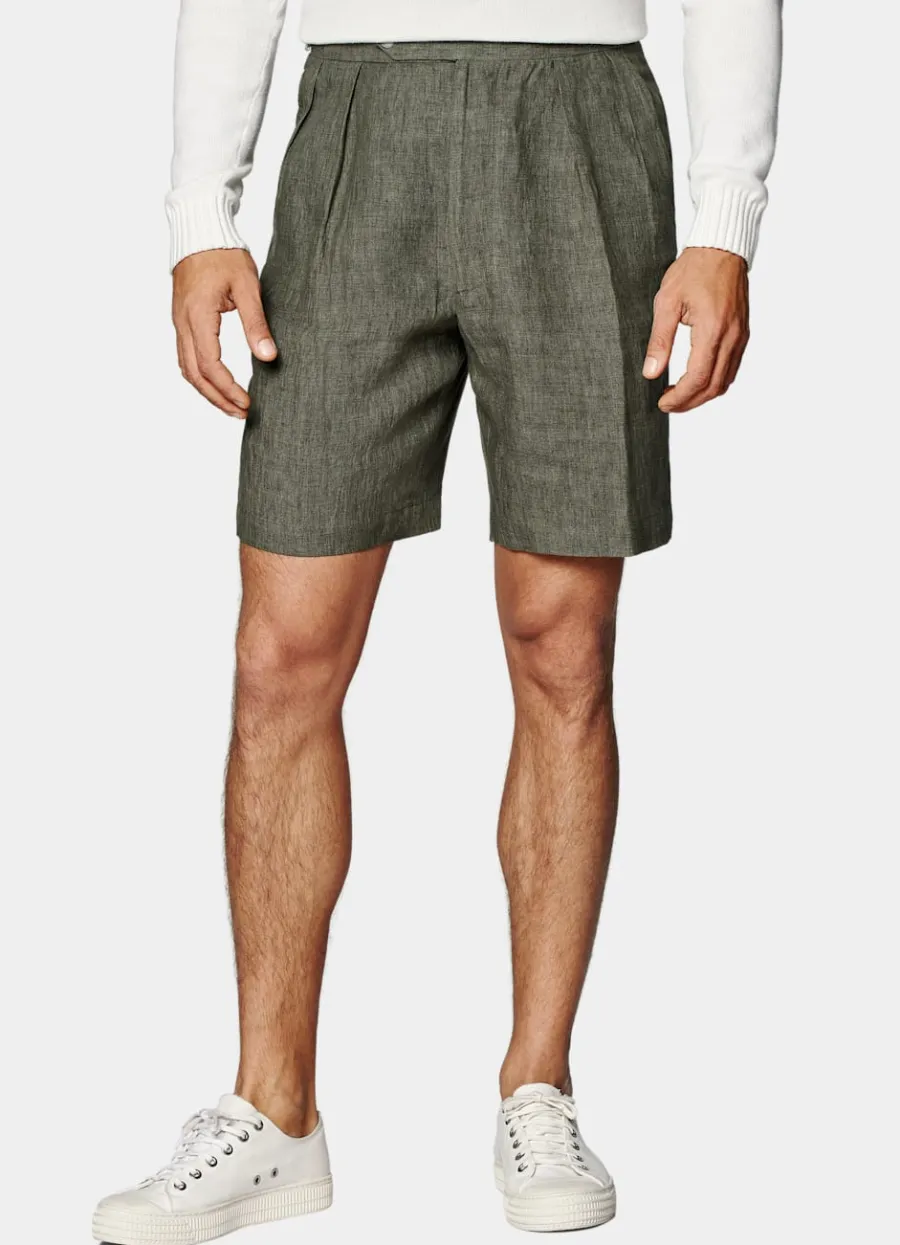 Sale Shorts dunkelgrün Straight Leg Hosen