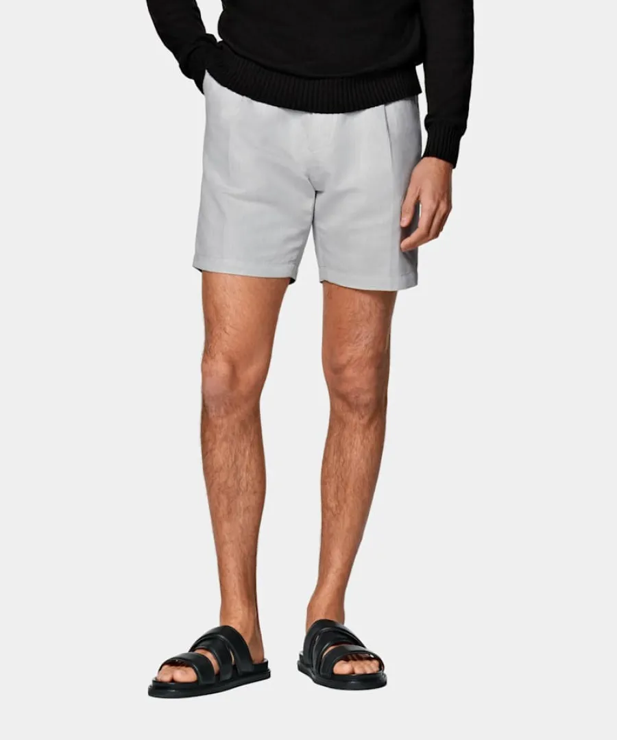 Flash Sale Shorts hellgrau Straight Leg Hosen