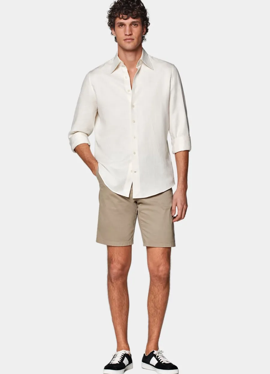 shorts_taupe_slim_leg_2.webp Online Shorts Slim Leg Hosen