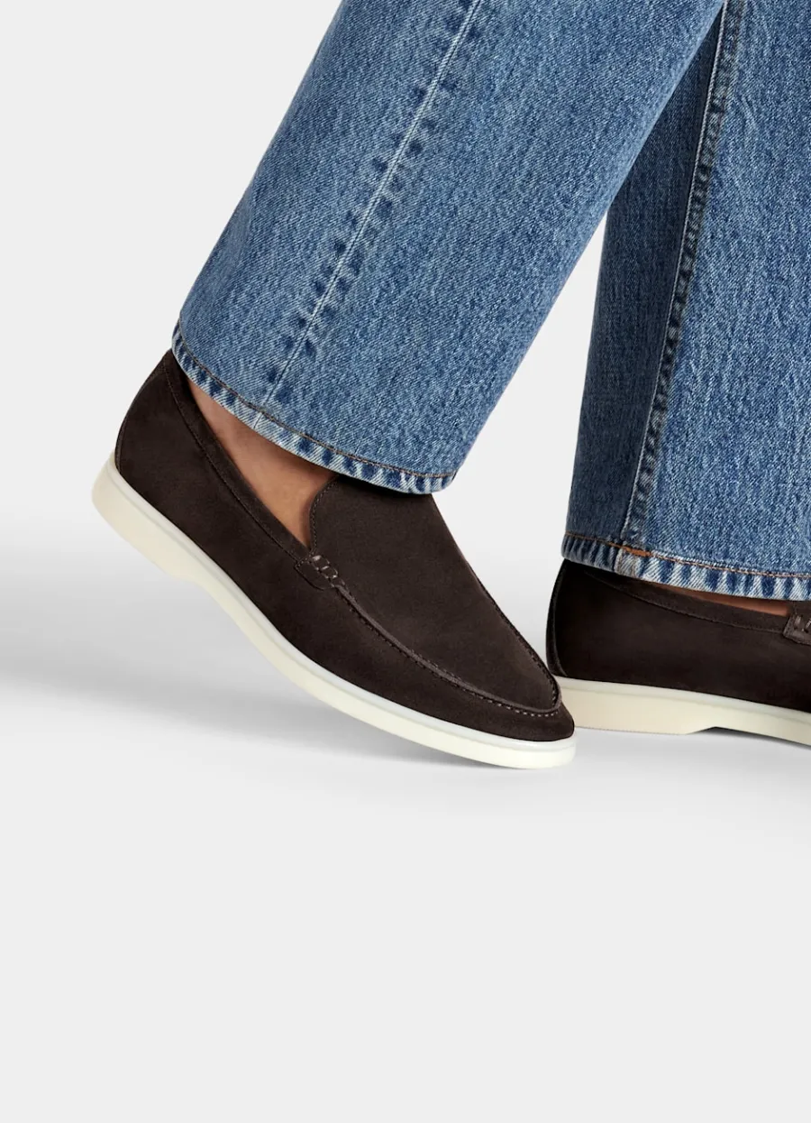 Clearance Slipper dunkelbraun Loafers & Slipper