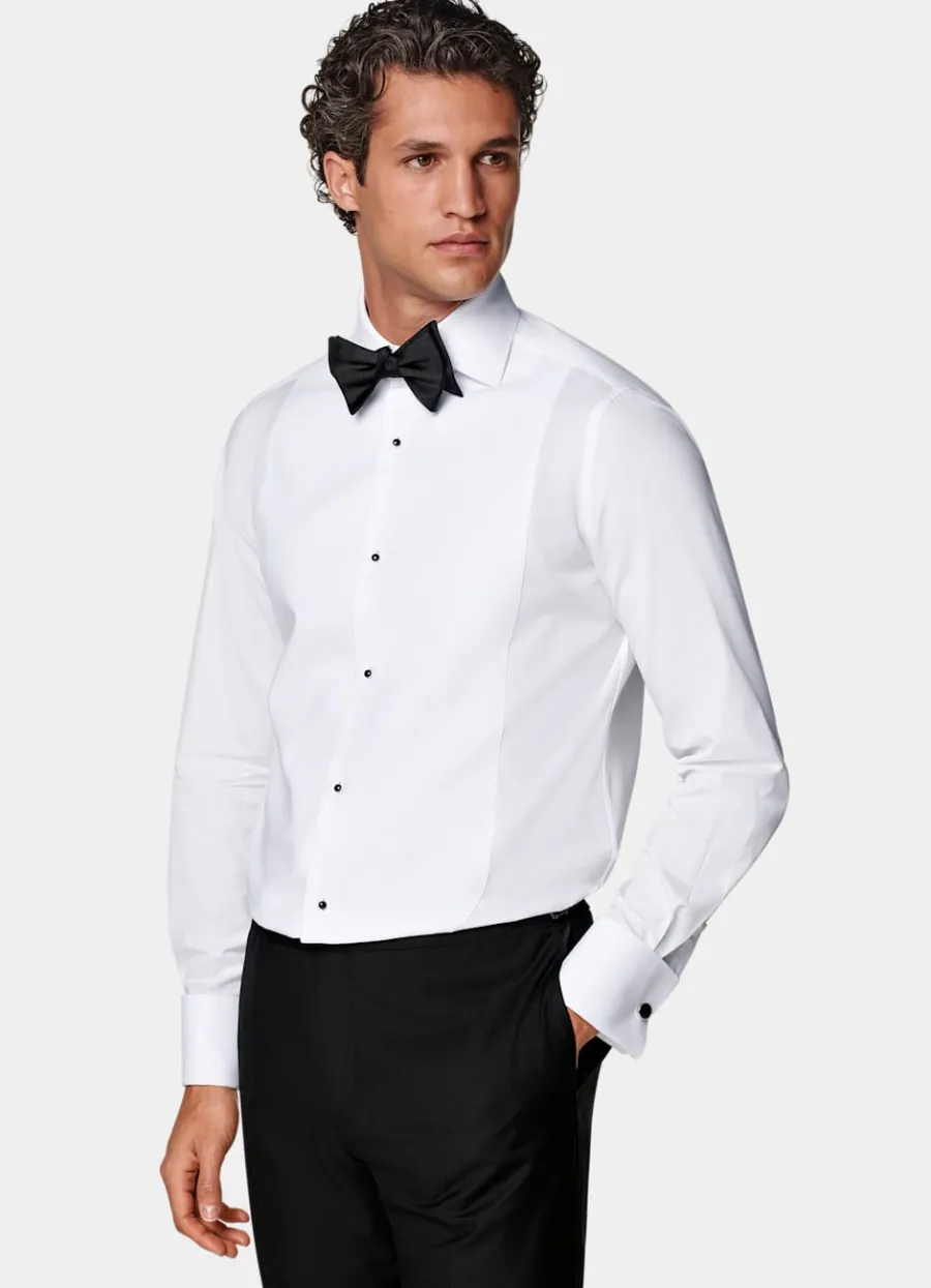 Sale Smokinghemd weiss Piqué Tailored Fit Smokinghemden | Smokinghemden