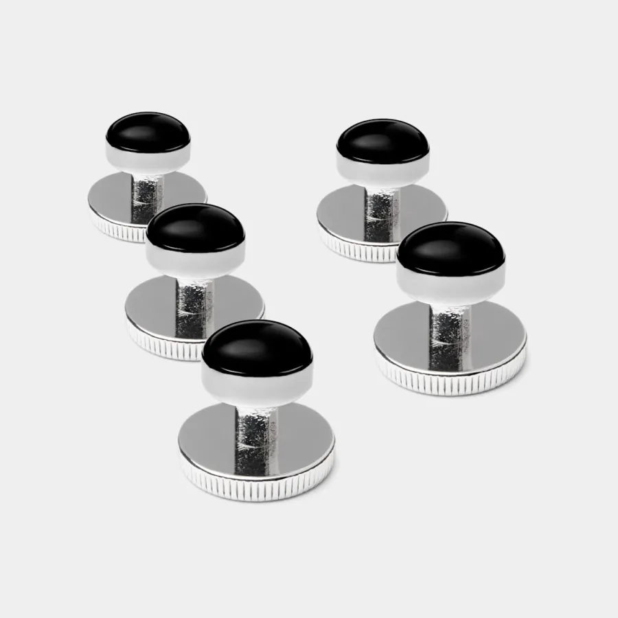 Best Smokinghemdknöpfe schwarz Manschettenknöpfe | Smoking Accessoires