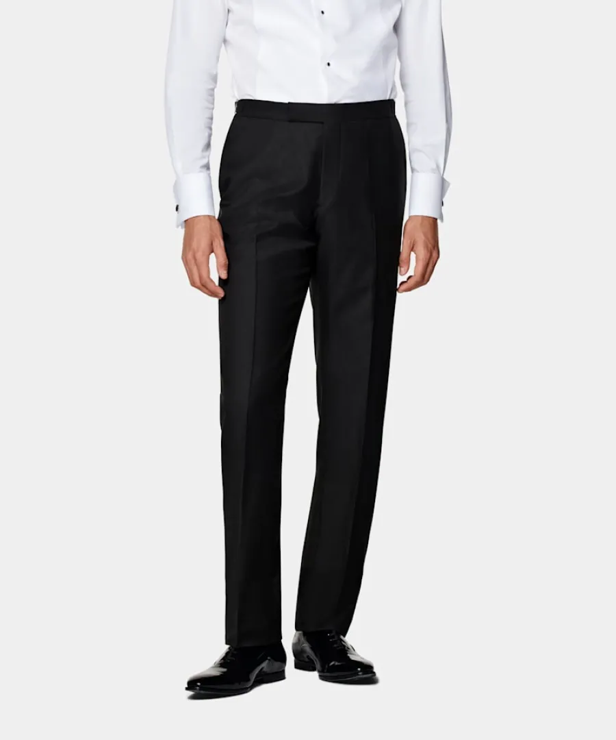 Flash Sale Smokinghose schwarz Slim Leg straight Hosen | Smokinghosen