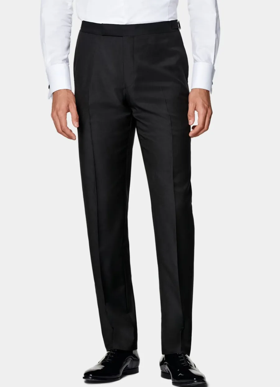 Flash Sale Smokinghose schwarz Slim Leg straight Hosen | Smokinghosen