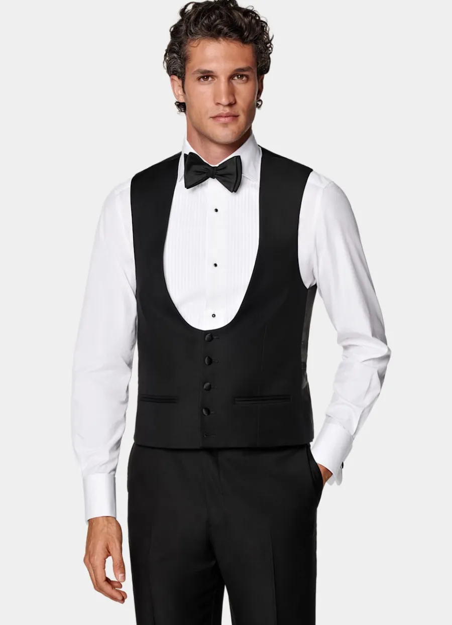Fashion Smokingweste schwarz Smokingwesten | Anzugwesten