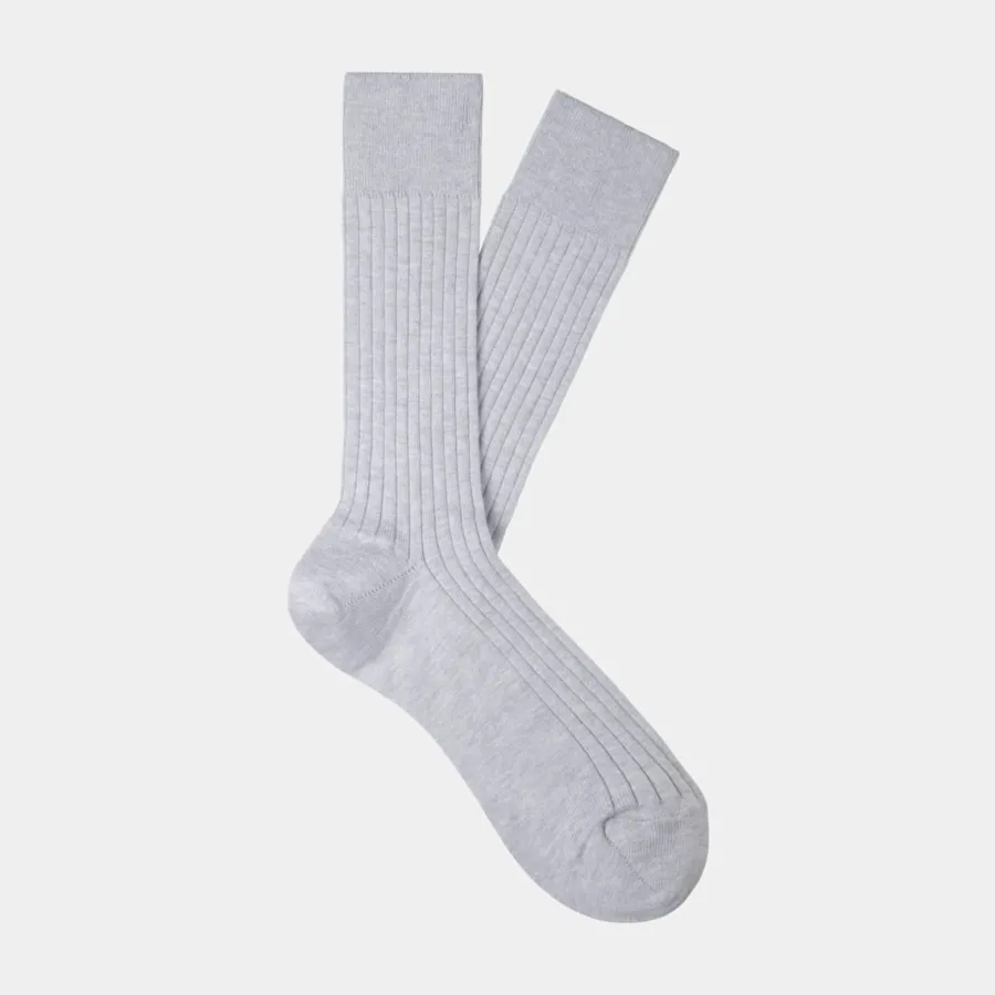 Best Sale Socken grau gerippt regular Socken