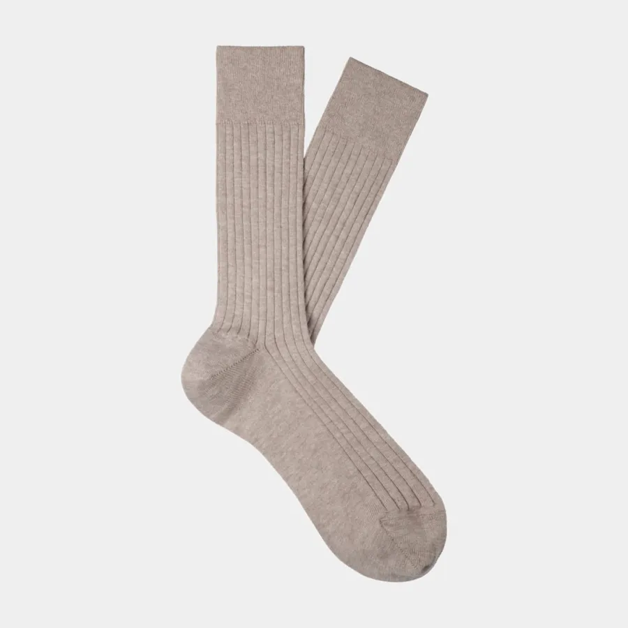 Flash Sale Socken hellbraun gerippt regular Socken