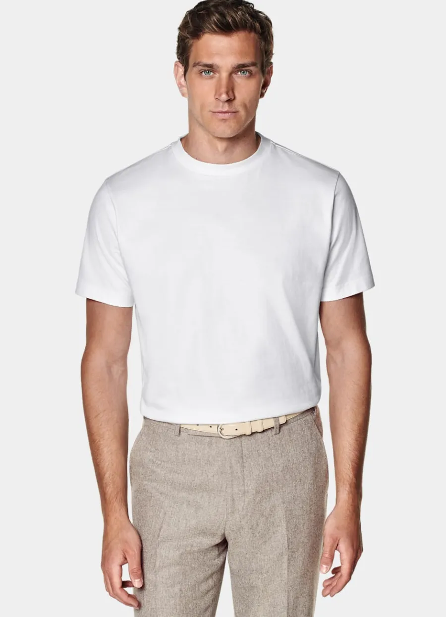 Outlet T-Shirt Rundhals weiss T-Shirts