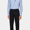 Online Twill Hemd hellblau kariert Slim Fit Traveller Hemden | Klassische & Businesshemden