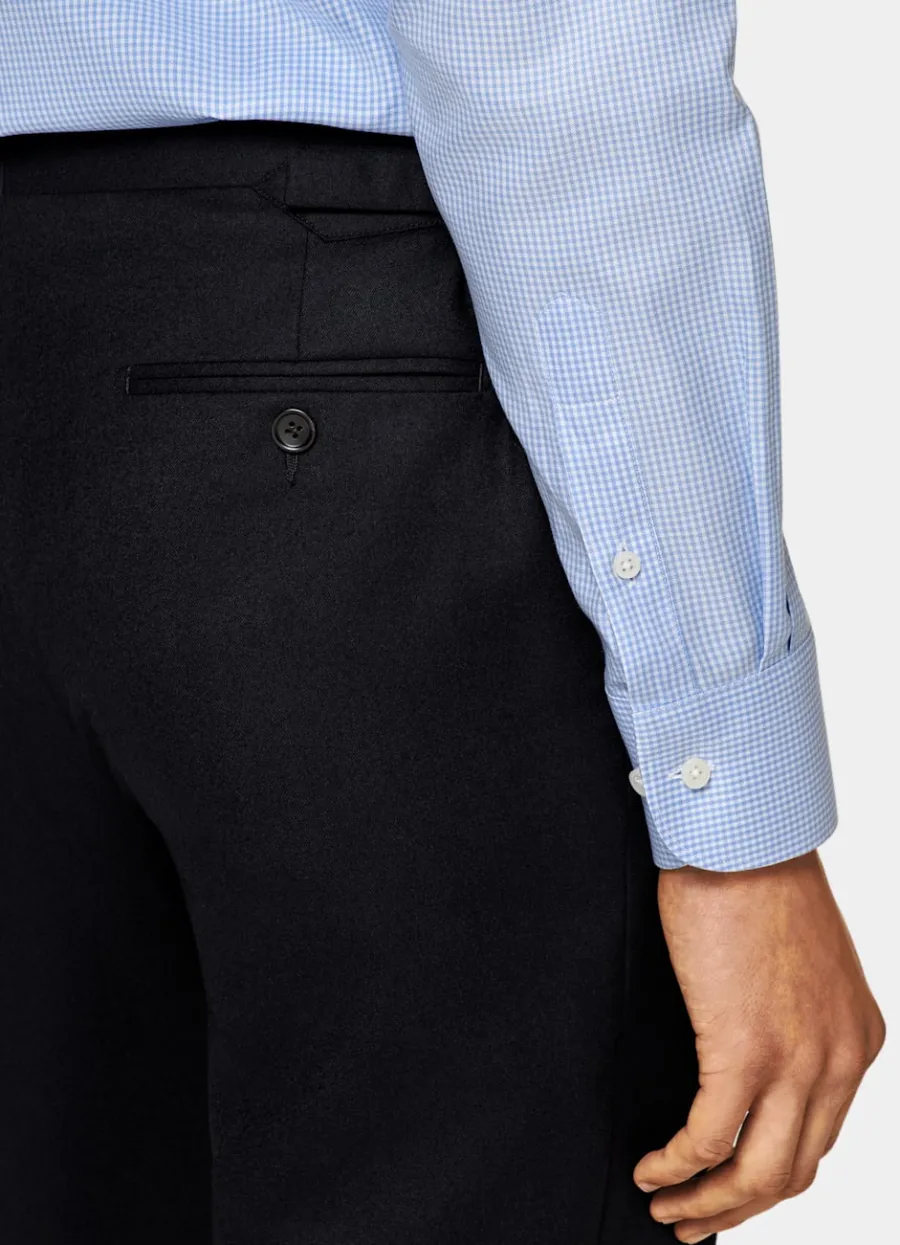 twill_hemd_hellblau_kariert_slim_fit_2.webp Online Twill Hemd hellblau kariert Slim Fit Traveller Hemden | Klassische & Businesshemden