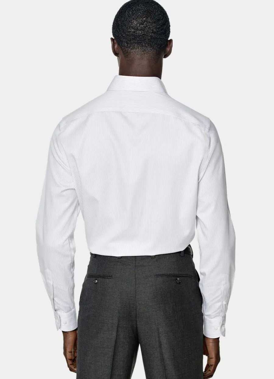 twill_hemd_hellgrau_gestreift_slim_fit_4.webp Hot Twill Hemd hellgrau gestreift Slim Fit Traveller Hemden | Klassische & Businesshemden