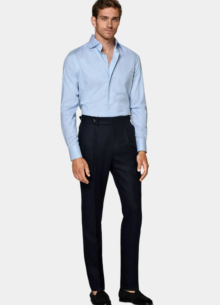 twill_hemd_mittelblau_gestreift_extra_slim_fit_3.webp Discount Twill Hemd mittelblau gestreift Extra Slim Fit Traveller Hemden | Klassische & Businesshemden