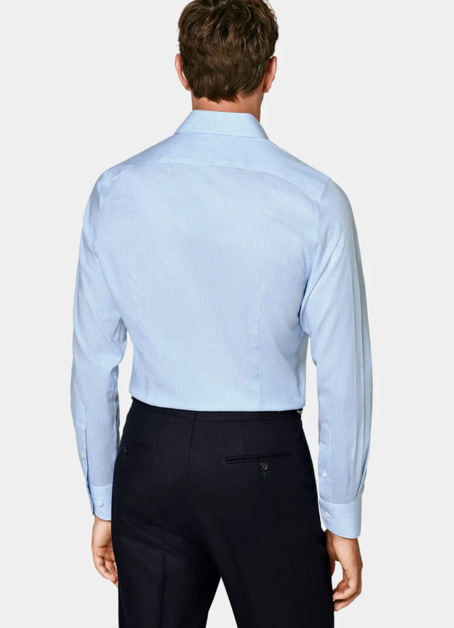 twill_hemd_mittelblau_gestreift_extra_slim_fit_4.webp Discount Twill Hemd mittelblau gestreift Extra Slim Fit Traveller Hemden | Klassische & Businesshemden