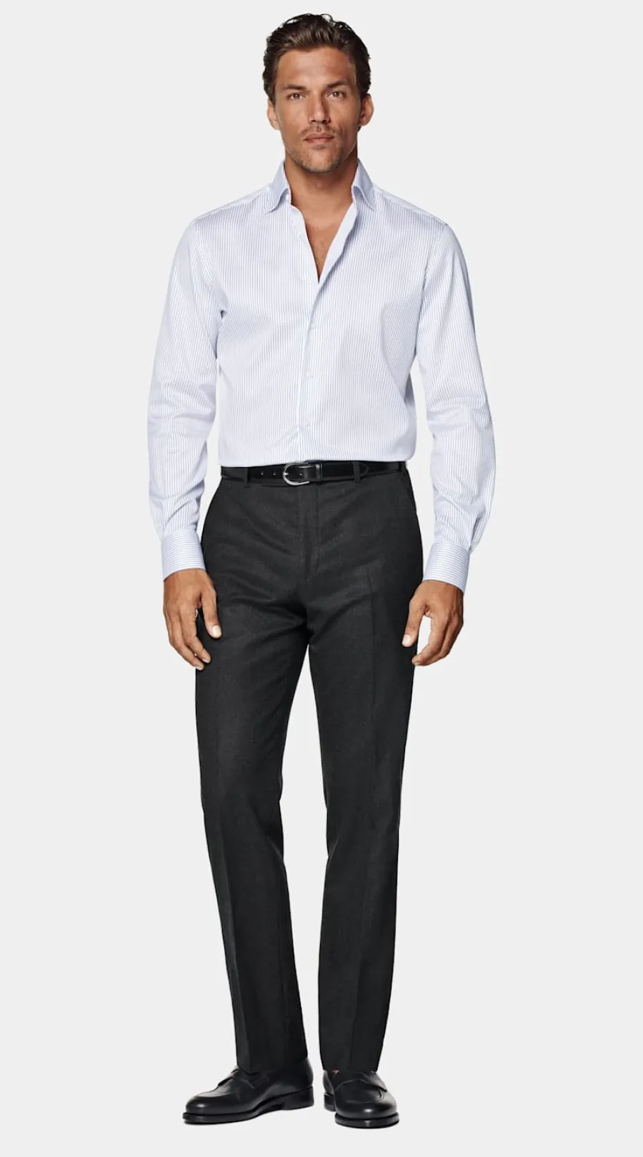 Online Twill Hemd gestreift Tailored Fit Traveller Hemden | Klassische & Businesshemden