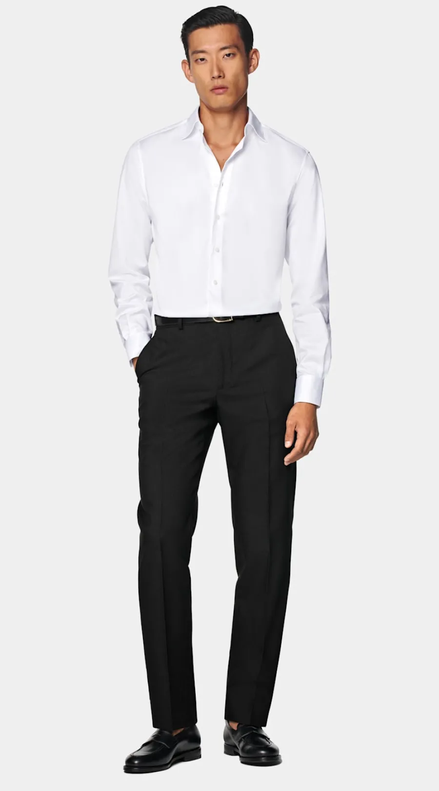 Shop Twill Hemd weiss Tailored Fit Traveller Hemden | Klassische & Businesshemden