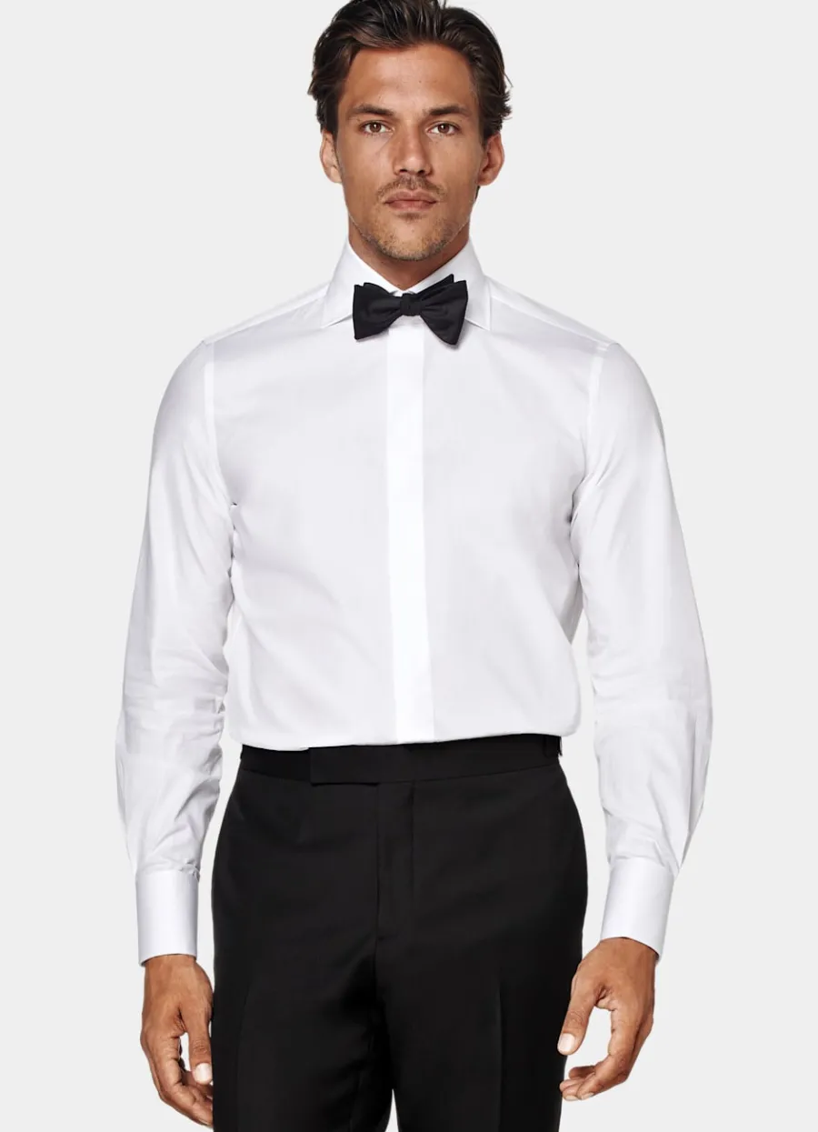 Store Twill Smokinghemd weiss Tailored Fit Smokinghemden | Smokinghemden
