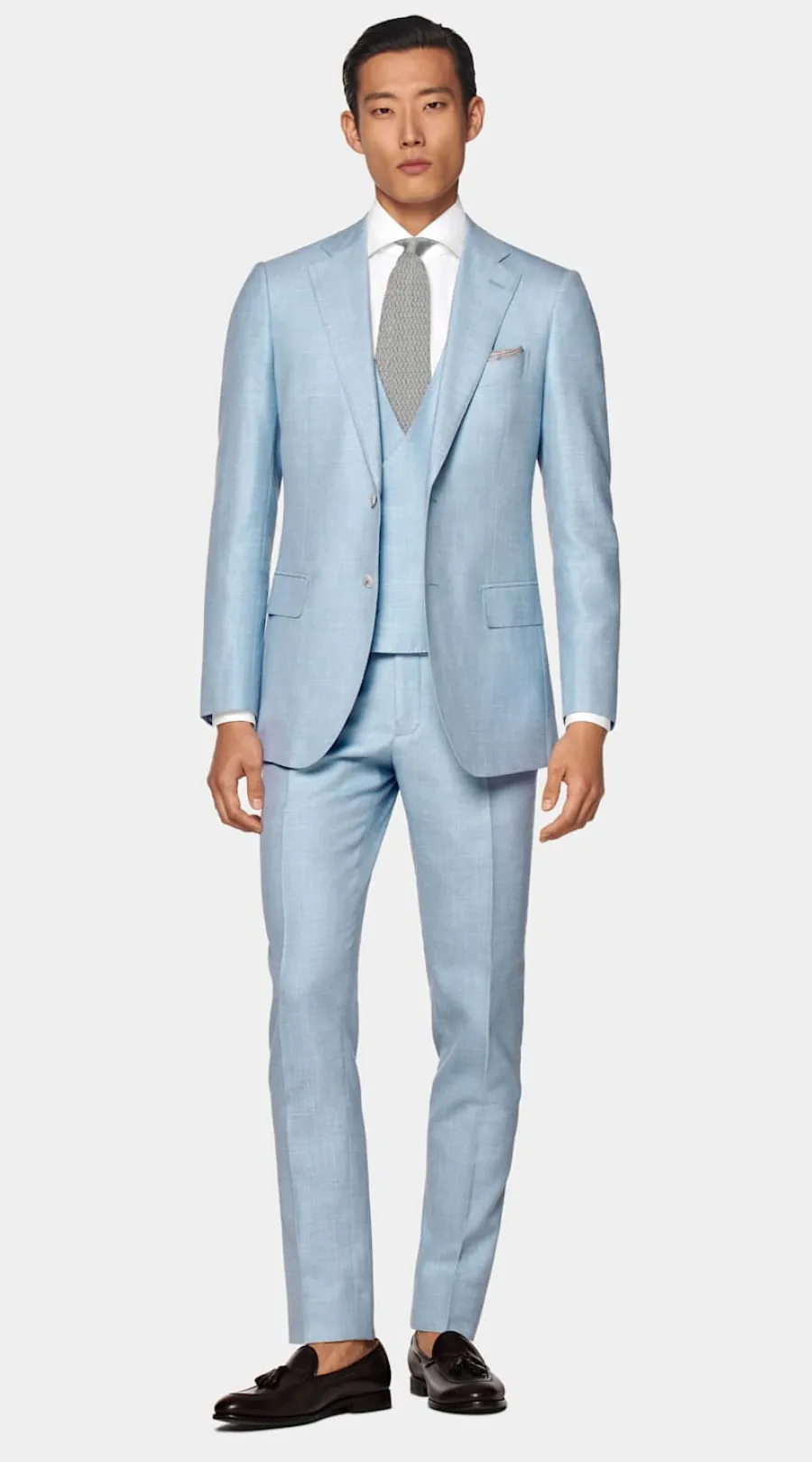Flash Sale Weste hellblau Anzugwesten