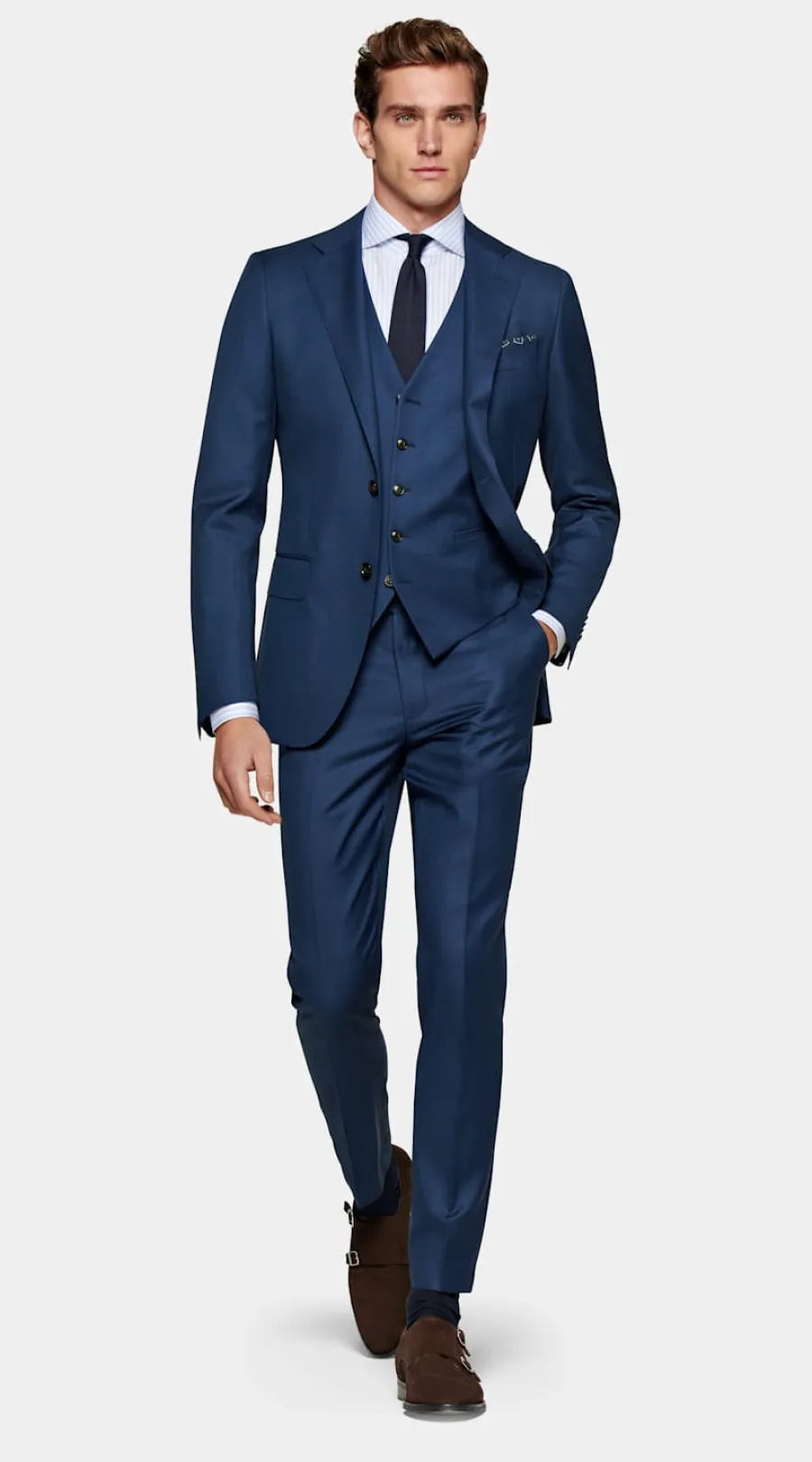 Cheap Weste mittelblau Anzugwesten
